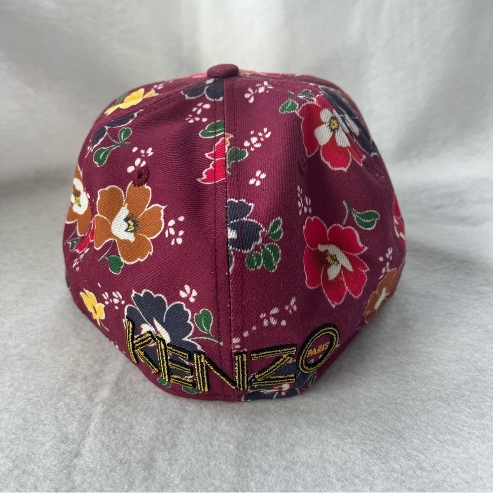 NEW ERA x KENZO Fitted Cap 7 1/4  Floral Print Red Baseball Hat - Picture 9 of 10